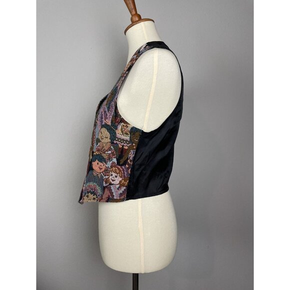 Vintage Mirrors Womens S Children Small World Vest Embroidered - Picture 5 of 9
